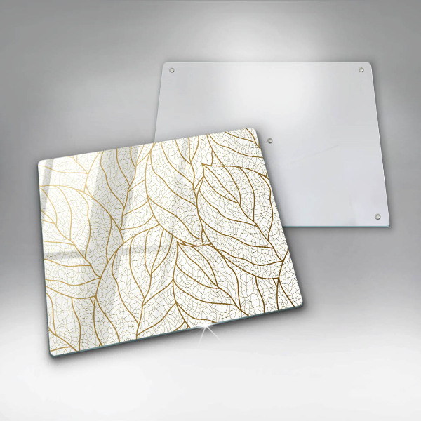 Kitchen worktop protector Line-art leaves pattern