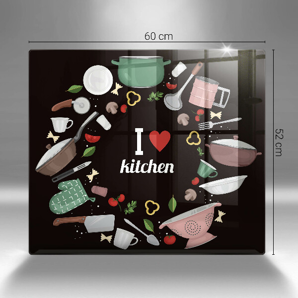 Kitchen worktop protector Illustration I Love Kitchen