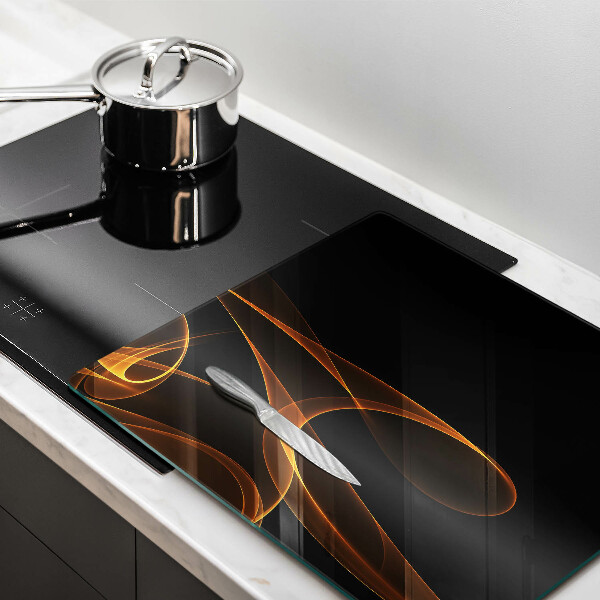 Glass worktop saver Abstract lines