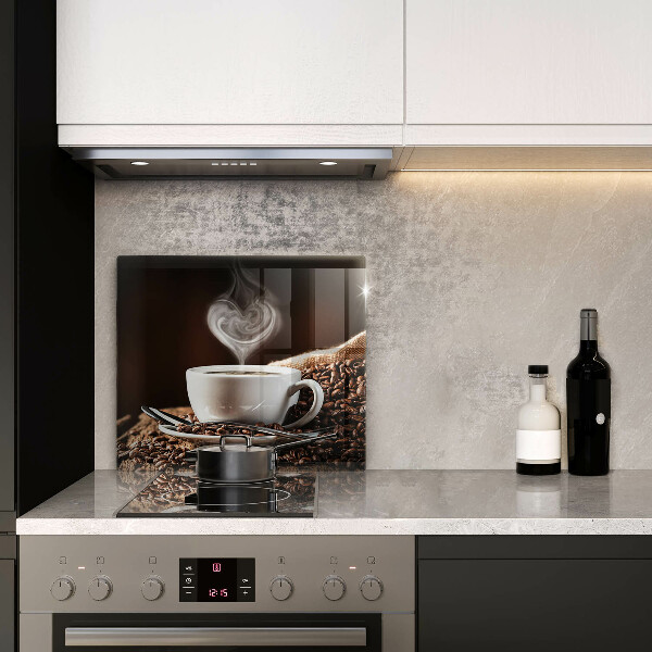 Glass worktop saver Coffee and cup