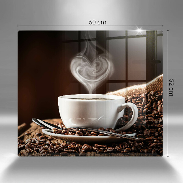 Glass worktop saver Coffee and cup