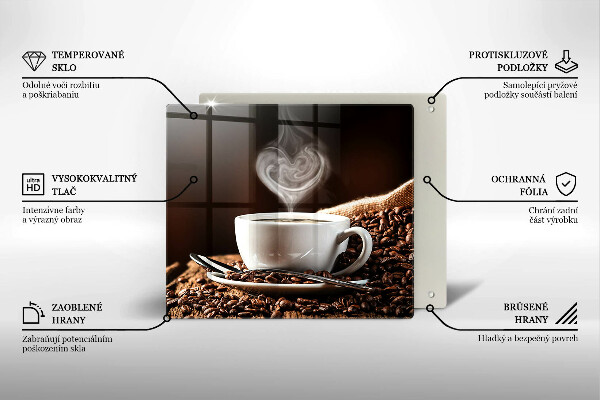 Glass worktop saver Coffee and cup