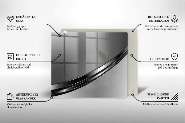 Glass worktop saver Metal abstraction