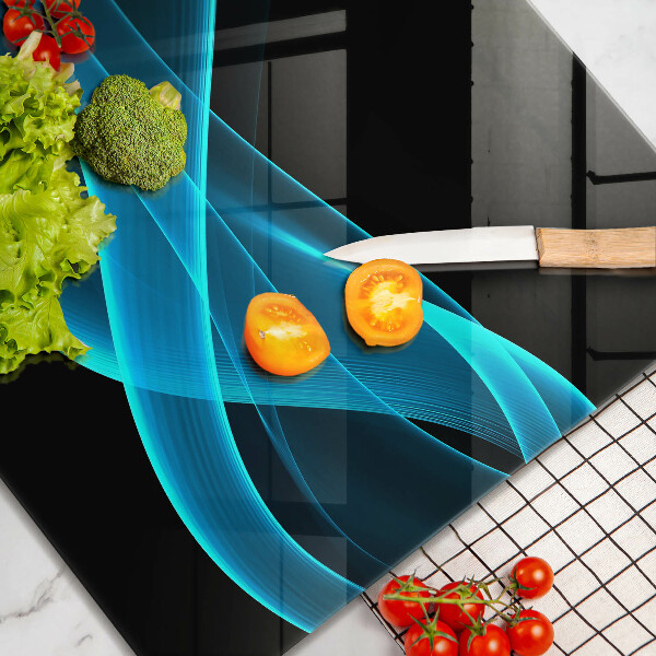 Glass worktop saver Blue abstraction