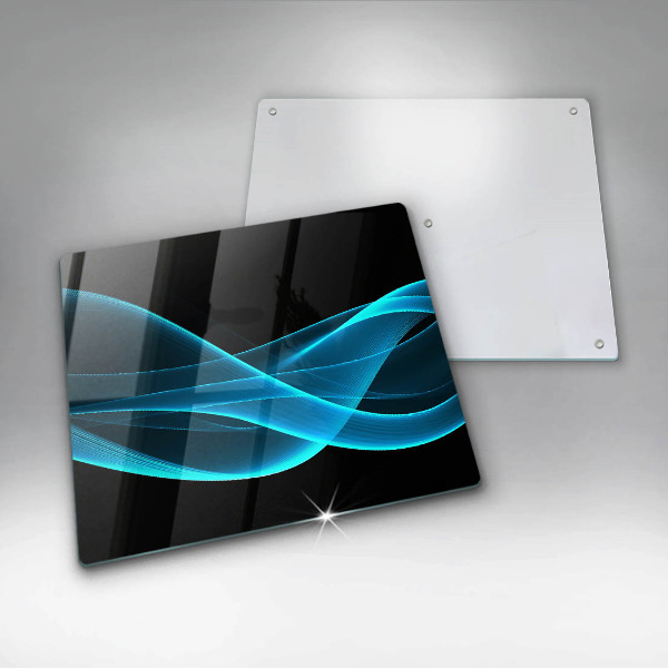 Glass worktop saver Blue abstraction