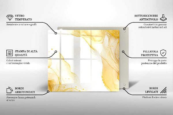 Kitchen worktop protector Golden abstraction