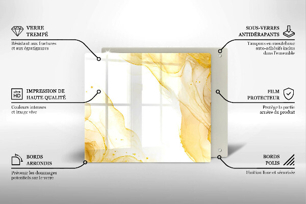 Kitchen worktop protector Golden abstraction