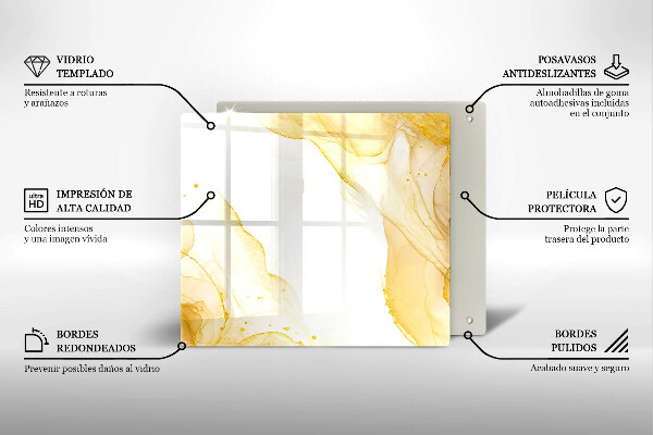 Kitchen worktop protector Golden abstraction