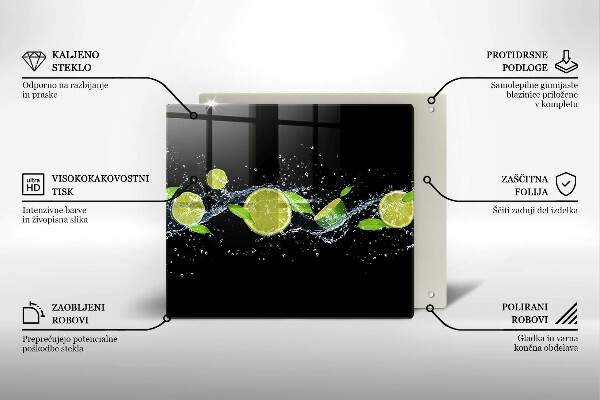 Kitchen worktop protector Lime mint water