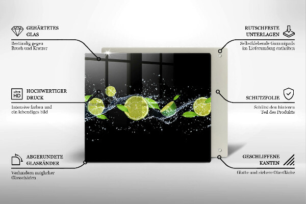 Kitchen worktop protector Lime mint water