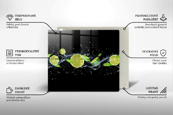 Kitchen worktop protector Lime mint water