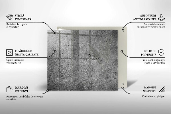 Glass worktop saver Concrete stone texture