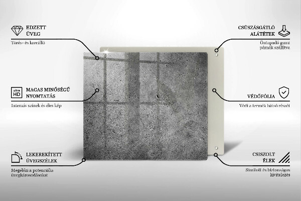 Glass worktop saver Concrete stone texture