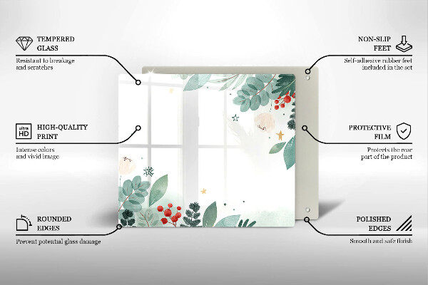 Kitchen worktop protector Watercolors leaves