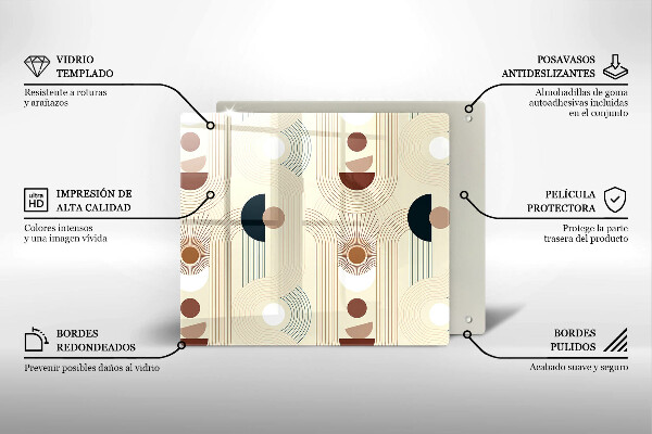 Kitchen worktop protector Boho shapes geometry