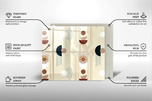 Kitchen worktop protector Boho shapes geometry