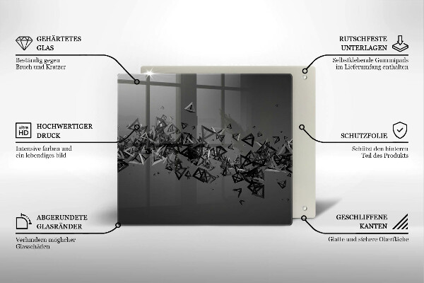 Kitchen worktop protector Abstraction 3D shapes