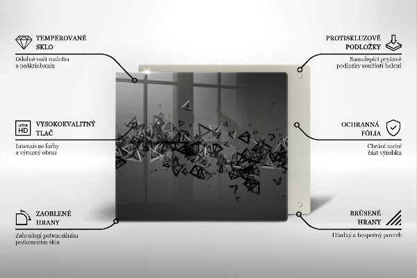 Kitchen worktop protector Abstraction 3D shapes