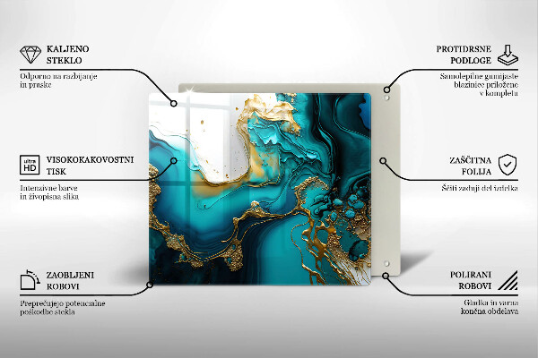 Chopping board Turquoise abstraction