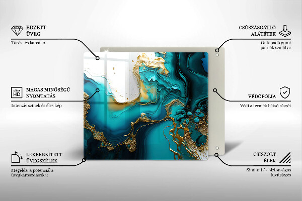 Chopping board Turquoise abstraction