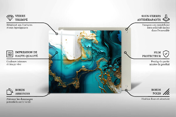 Chopping board Turquoise abstraction