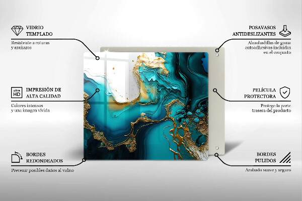 Chopping board Turquoise abstraction