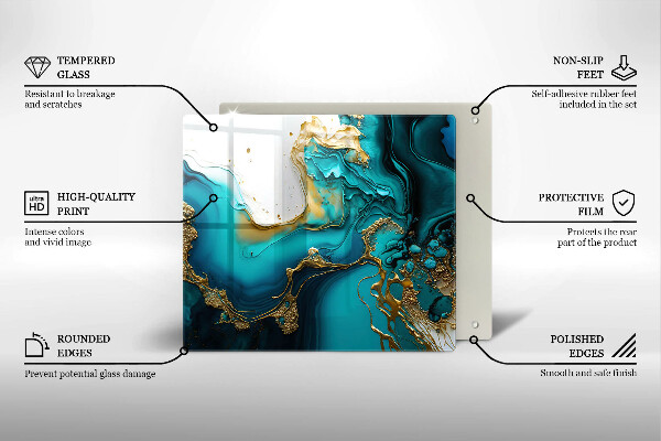 Chopping board Turquoise abstraction