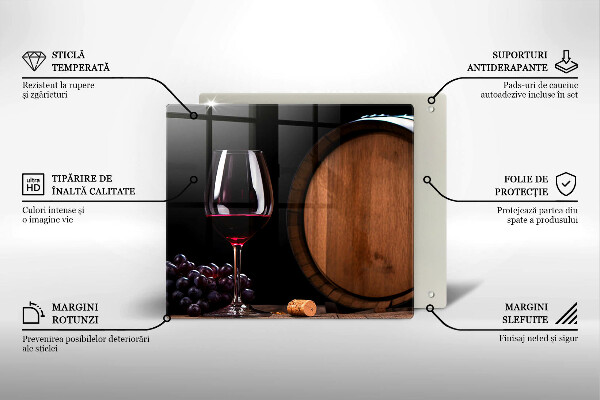 Chopping board A barrel of wine glass