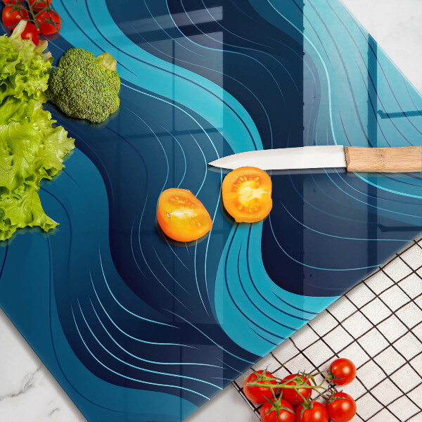 Chopping board Abstract waves
