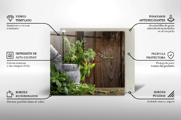 Chopping board Green herbs