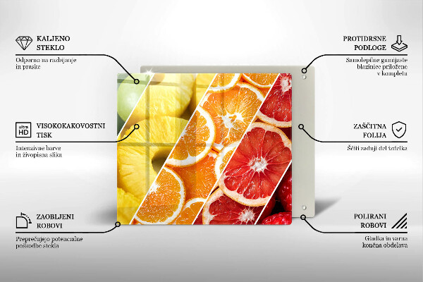 Kitchen worktop protector Colorful fruits