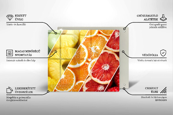 Kitchen worktop protector Colorful fruits