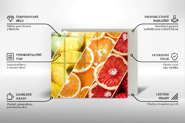 Kitchen worktop protector Colorful fruits