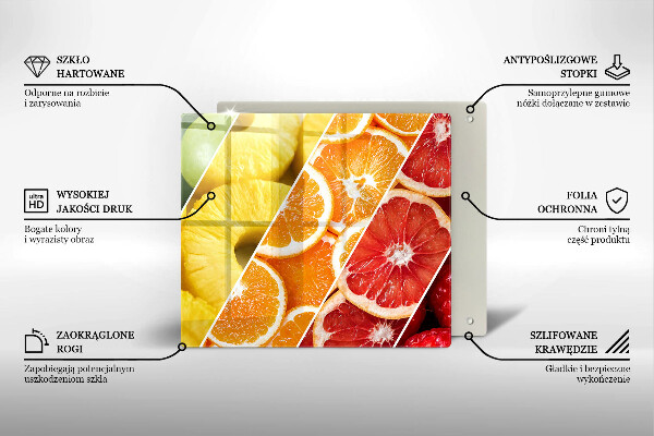 Kitchen worktop protector Colorful fruits