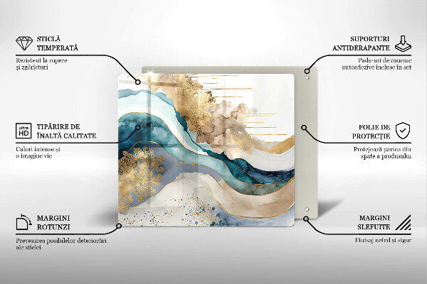 Kitchen worktop protector Colorful marble