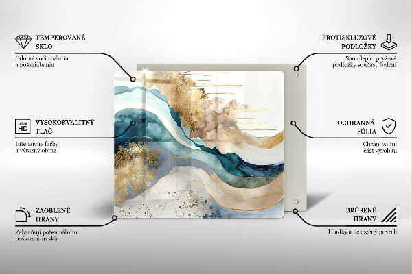 Kitchen worktop protector Colorful marble