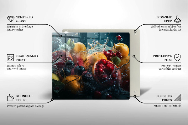 Kitchen worktop protector Fruits in water