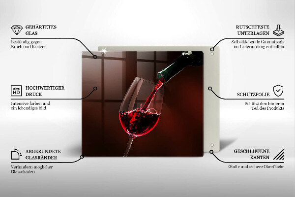 Kitchen worktop protector A glass of wine