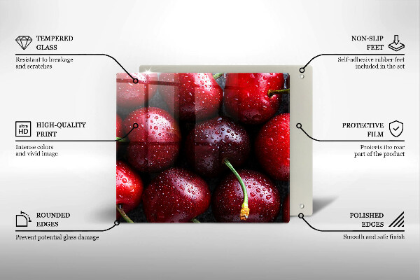 Kitchen worktop protector Cherries close-up