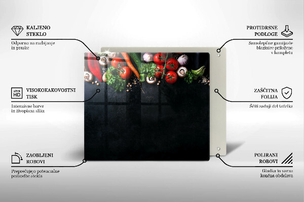 Kitchen worktop protector Colorful vegetables