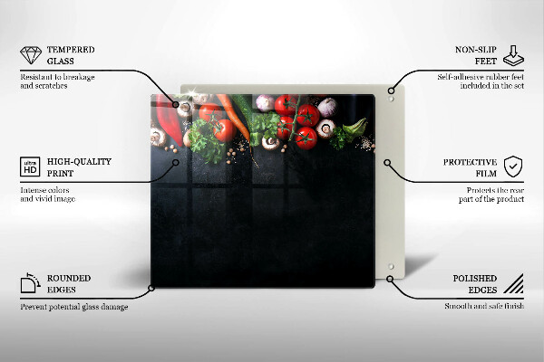 Kitchen worktop protector Colorful vegetables