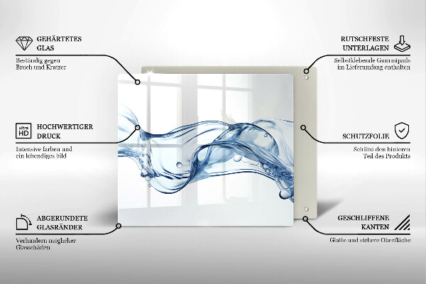 Kitchen worktop protector Crystalline water