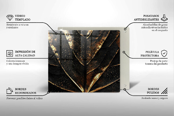 Kitchen worktop protector Golden leaf