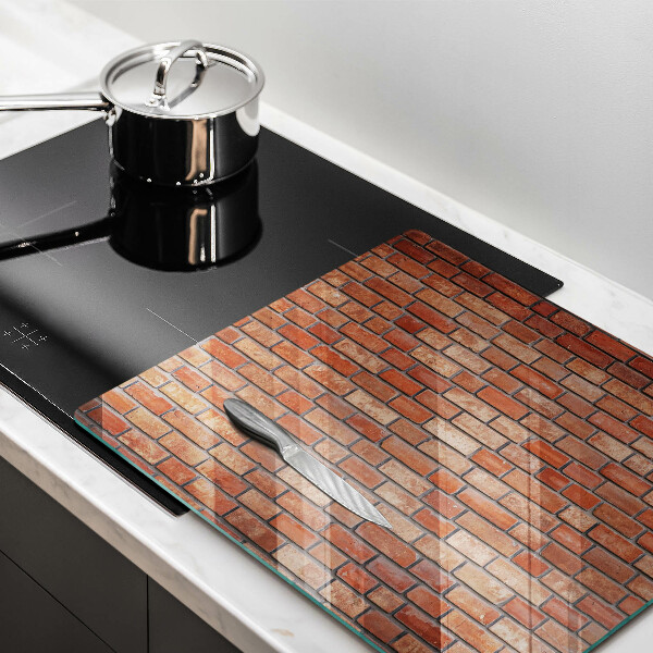 Glass worktop saver Brick wall