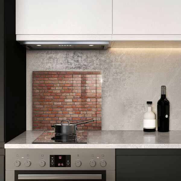 Glass worktop saver Brick wall