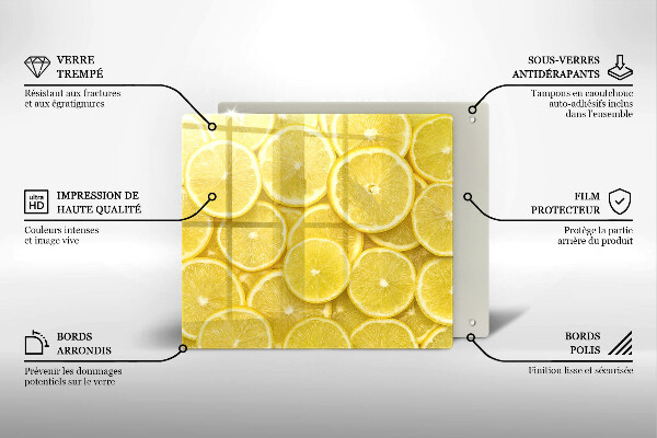 Glass worktop saver Lemon fruit