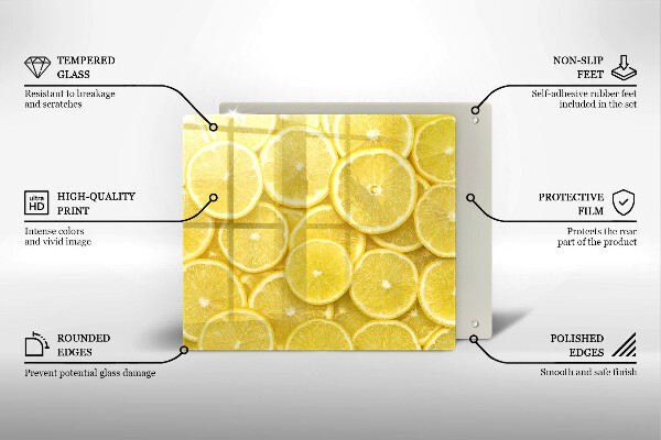 Glass worktop saver Lemon fruit