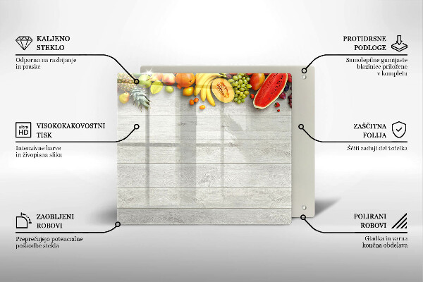 Glass worktop saver Fruit on the boards