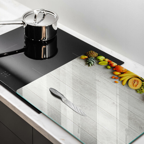 Glass worktop saver Fruit on the boards