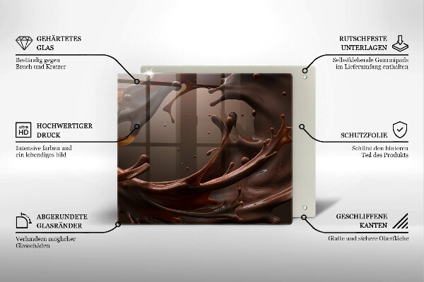 Kitchen worktop protector Liquid chocolate